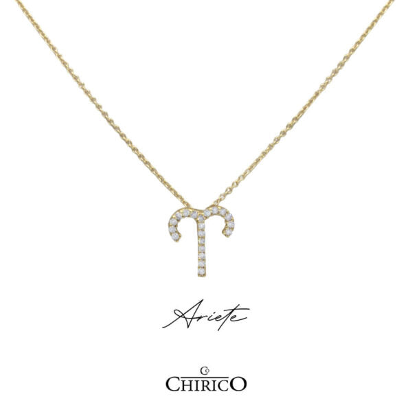 Collana oro 18 carati segno zodiacale ariete