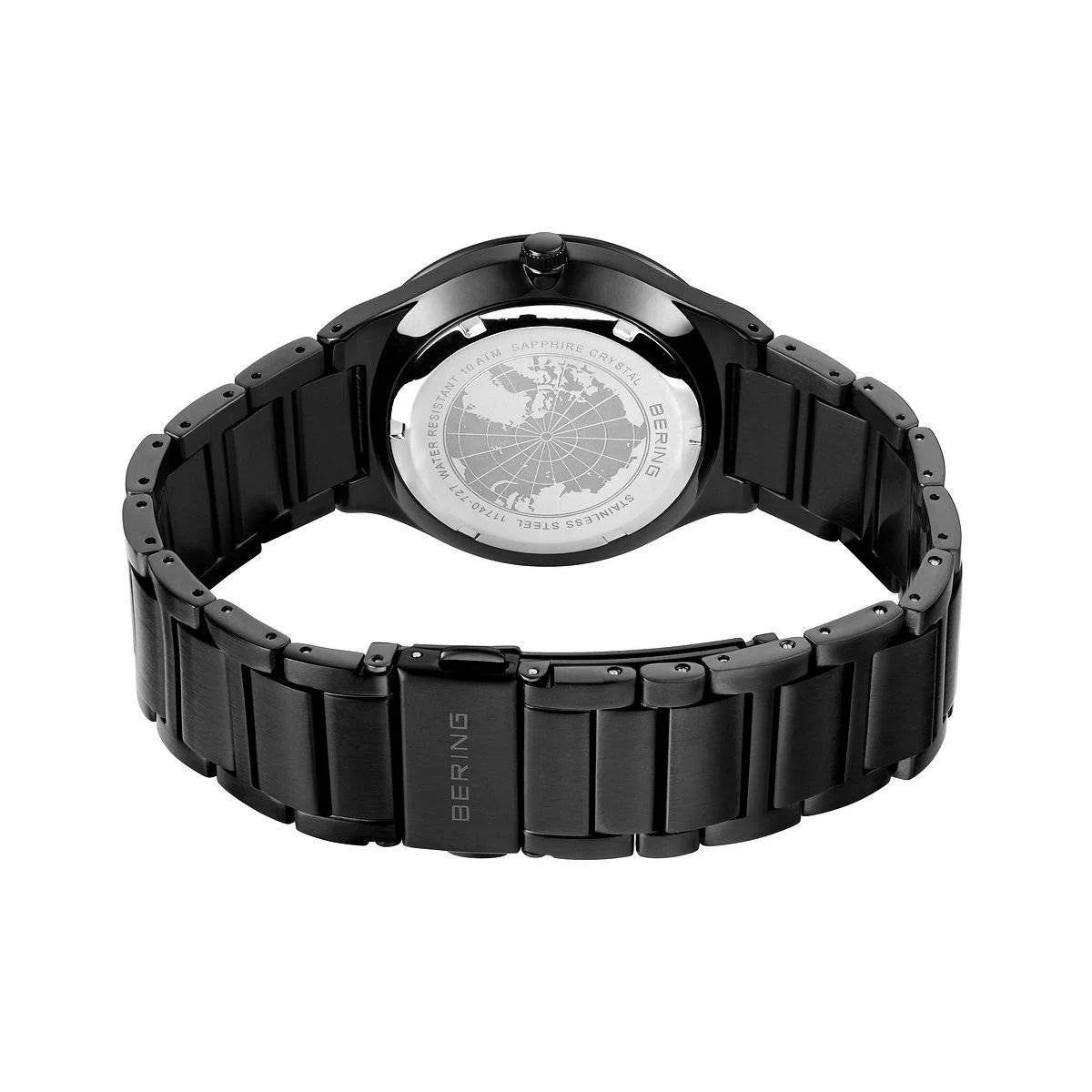 BERING Uomo Analogico Quarzo Classic Orologio con Cinturino in Acciaio inossidabile Cinturino e Vetro zaffiro 11740-727