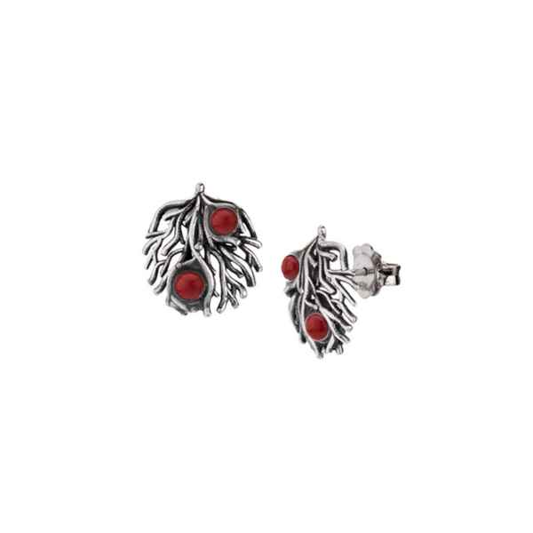 Orecchini in argento corallo Suali