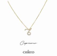 Collana oro 18 ck segno zodiacale capricorno