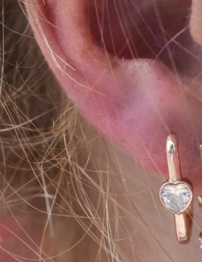 Orecchini in argento Cuori Milano
