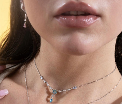 Collana  in argento cuori milano