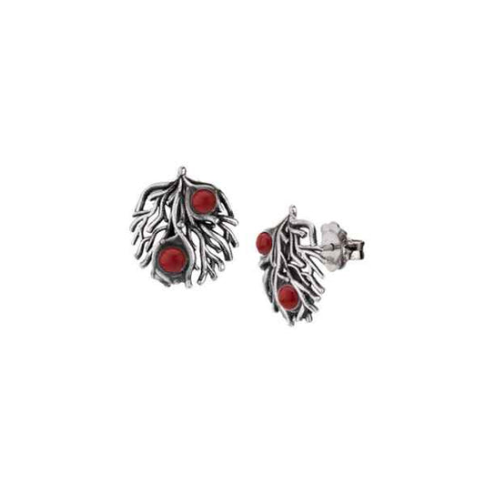 Orecchini in argento corallo Suali