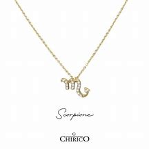 Collana oro giallo segno zodiacale scorpione